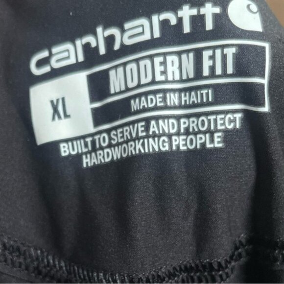 Carhartt XL Men Shirt Long Sleeve Force Modern Fit Black Athletic Work Top Light - Picture 5 of 9